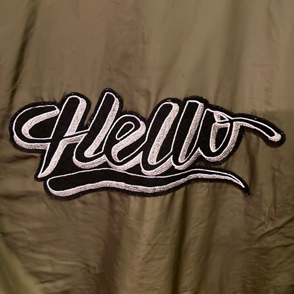 Women’s Streetwear Zipper Long Aviator Coat Windproof Jacket Funky Retro Patches - Picture 6 of 13